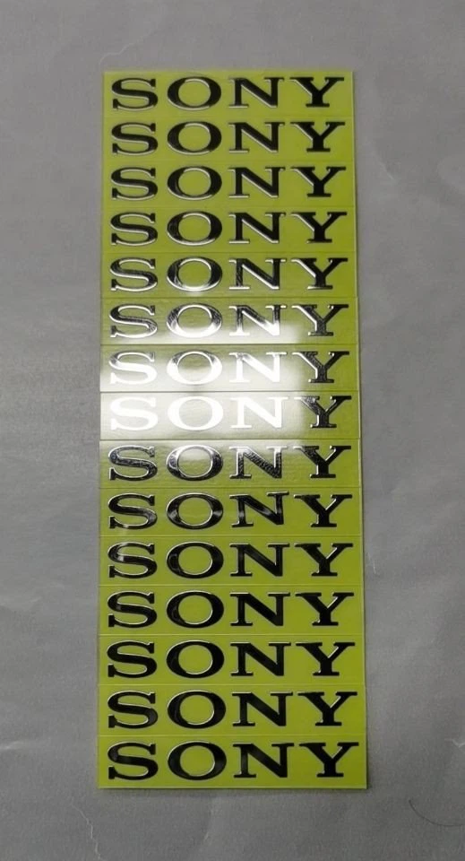 2 electroform metal nickel sticker sheet