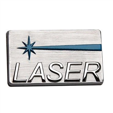 Chrom 3D -Metall -Logo -Aufkleber