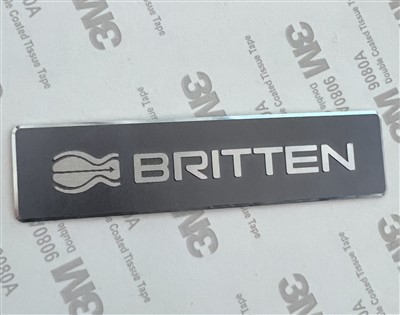 Namensschildaufkleber aus Aluminium für Möbel